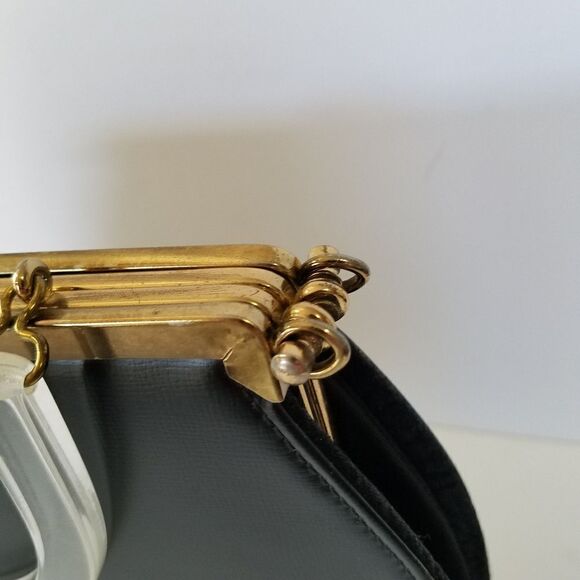 Vintage 60's L&M Lowy & Mund Edwards Lucite Handle Convertible Day To Night Bag - Picture 7 of 16